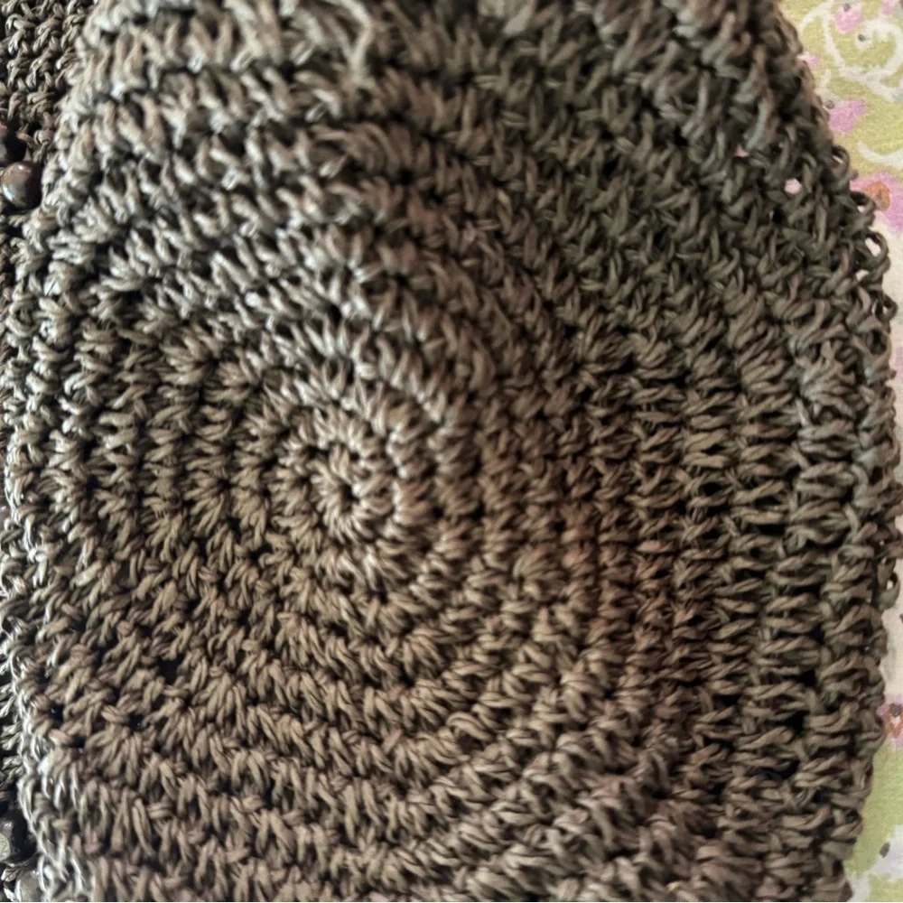 Elegant Brown Woven Shoulder Bag